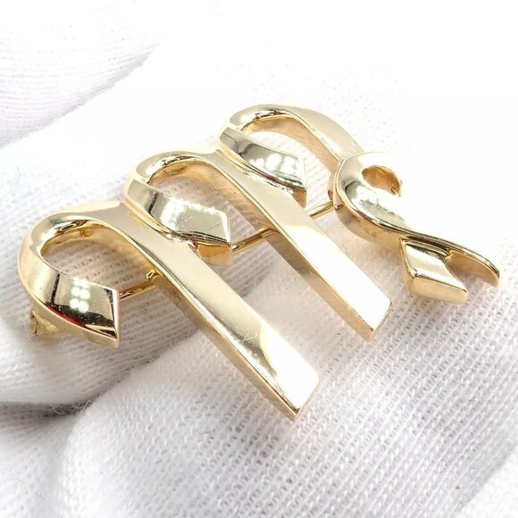 Authentic! Tiffany & Co Paloma Picasso 18k Yellow Gold Zodiac Virgo Pin Brooch - Picture 5 of 10